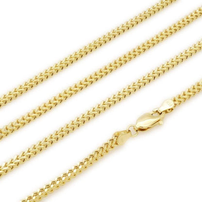 14K Yellow Gold 2mm Franco Chain Necklace - A-1 Thread Vault