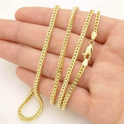 14K Yellow Gold 2mm Franco Chain Necklace - A-1 Thread Vault