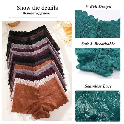 14Pcs/Set Women Lace Boyshorts Sexy Underpants Low Rise Panties Ladies Fashion Floral Lace Underwear S-XL Girls Panty Intimates - A-1 Thread Vault