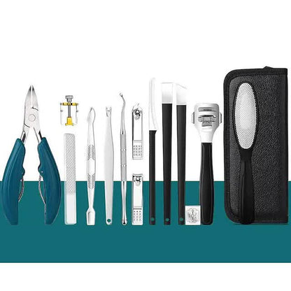 15-Piece: Nail Clipper Pedicure Set - A-1 Thread Vault