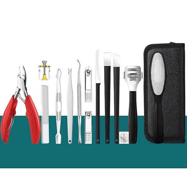 15-Piece: Nail Clipper Pedicure Set - A-1 Thread Vault