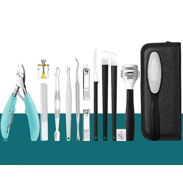 15-Piece: Nail Clipper Pedicure Set - A-1 Thread Vault