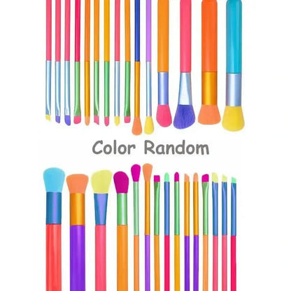 15-Pieces: Rainbow Color High Quality Makeup Brush Set - A-1 Thread Vault