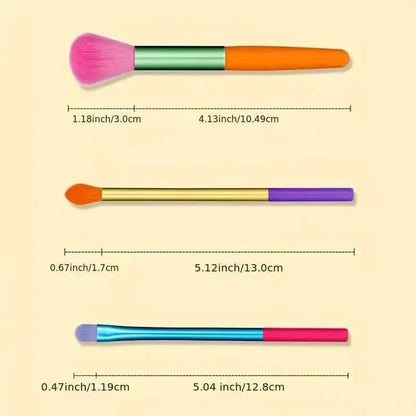 15-Pieces: Rainbow Color High Quality Makeup Brush Set - A-1 Thread Vault