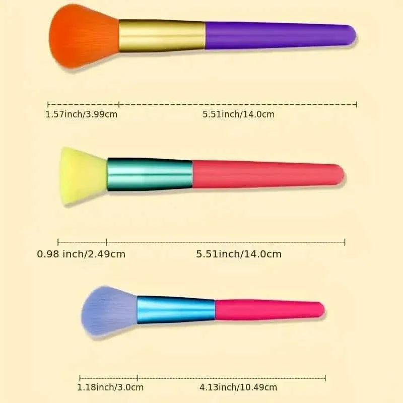 15-Pieces: Rainbow Color High Quality Makeup Brush Set - A-1 Thread Vault