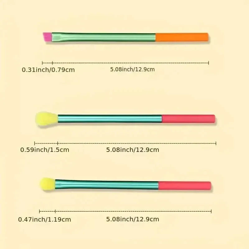 15-Pieces: Rainbow Color High Quality Makeup Brush Set - A-1 Thread Vault