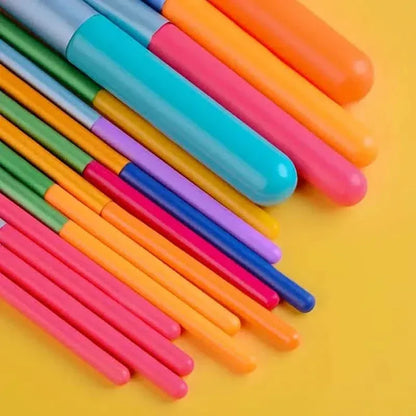 15-Pieces: Rainbow Color High Quality Makeup Brush Set - A-1 Thread Vault
