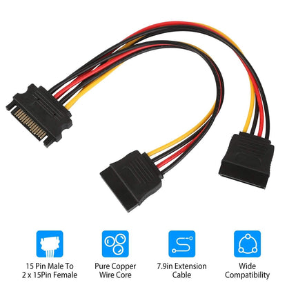 15 Pin Y Splitter Cable Adapter - A-1 Thread Vault