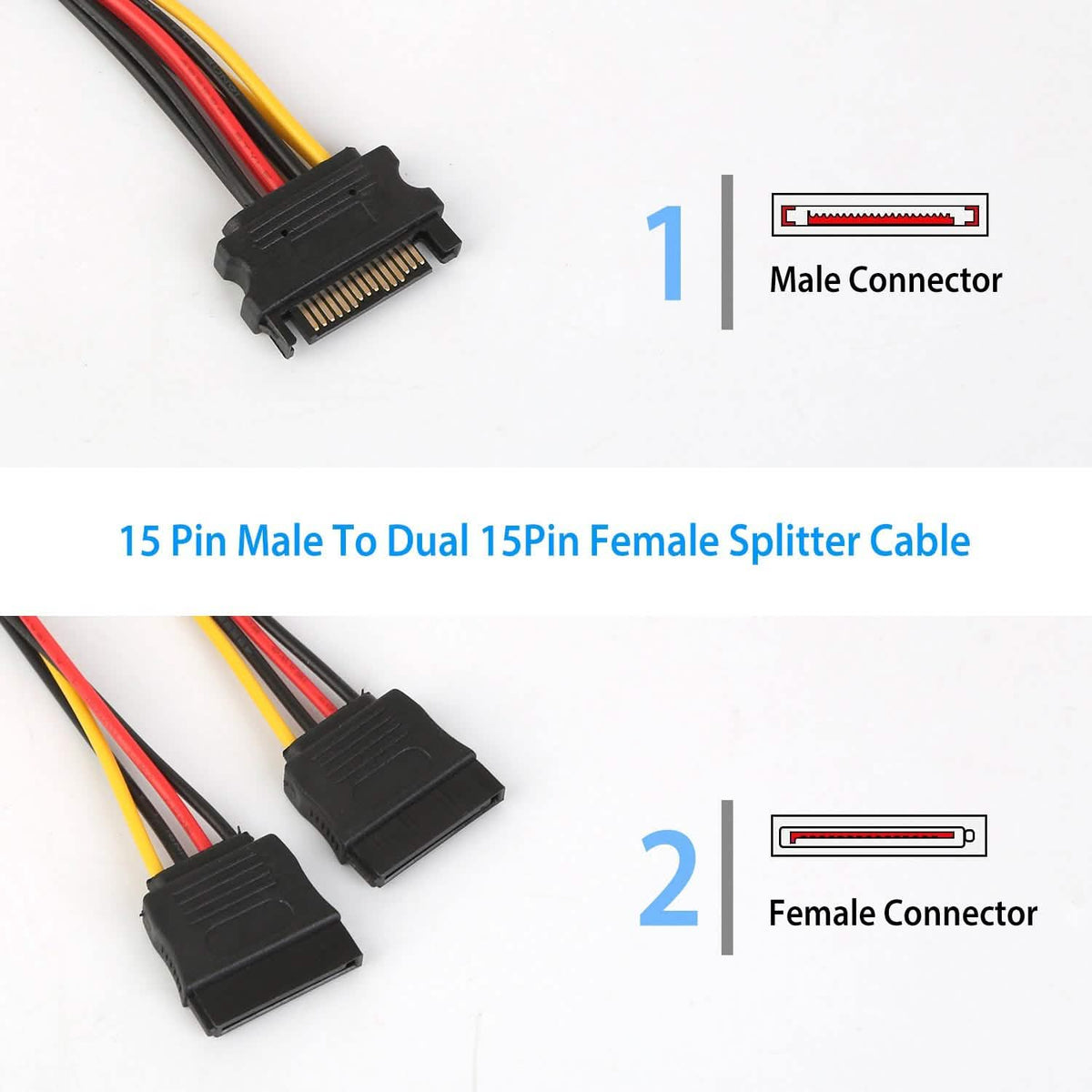 15 Pin Y Splitter Cable Adapter - A-1 Thread Vault