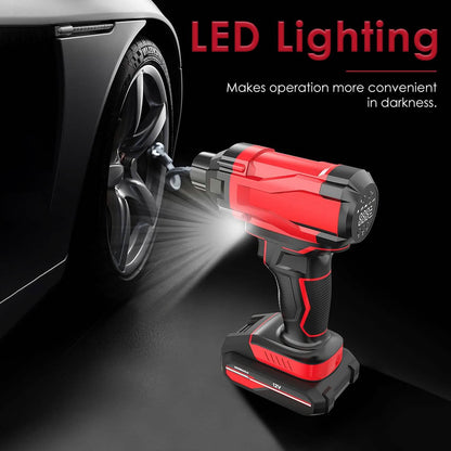150 PSI 12V Portable Cordless Tire Pump 6000mAh Rechargeable with LED Light - A-1 Thread Vault