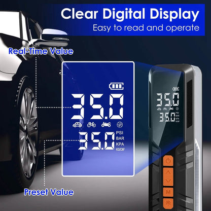 150 PSI Portable Tire Inflator Cordless Digital Air Compressor - A-1 Thread Vault