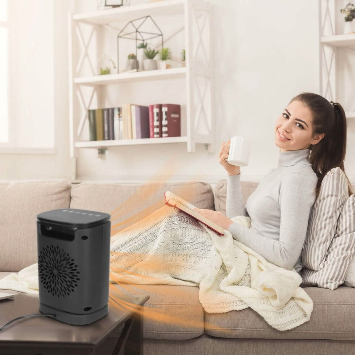1500W Electric Space Heater Ceramic Heater Fan with 3 Modes Remote Control Digital Display - A-1 Thread Vault