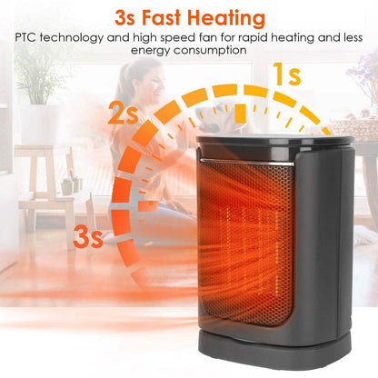 1500W Electric Space Heater Ceramic Heater Fan with 3 Modes Remote Control Digital Display - A-1 Thread Vault