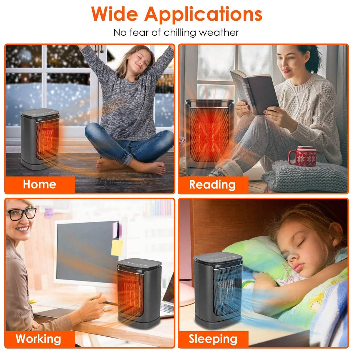 1500W Electric Space Heater Ceramic Heater Fan with 3 Modes Remote Control Digital Display - A-1 Thread Vault