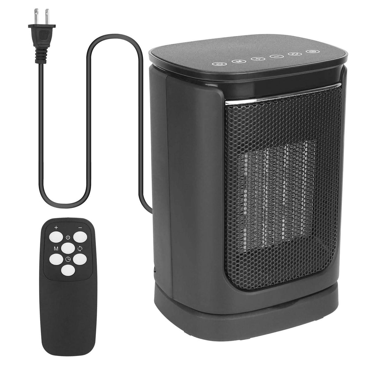 1500W Electric Space Heater Ceramic Heater Fan with 3 Modes Remote Control Digital Display - A-1 Thread Vault