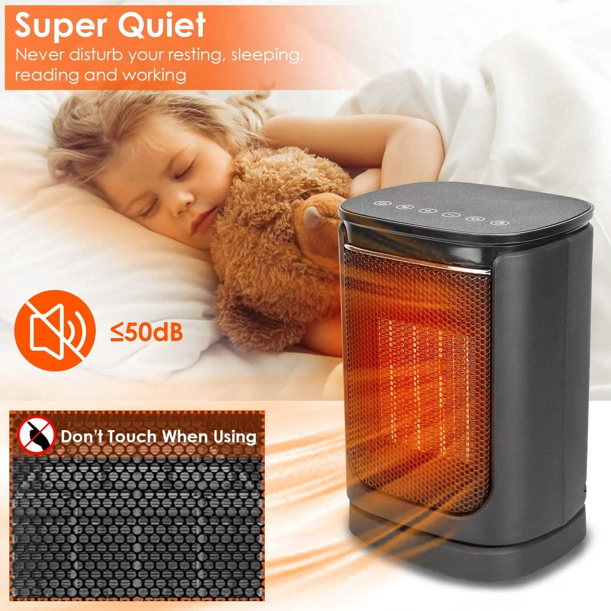 1500W Electric Space Heater Ceramic Heater Fan with 3 Modes Remote Control Digital Display - A-1 Thread Vault
