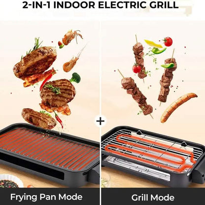 1500W Smokeless Electric Indoor Grill with Removable Non-Stick Plate - A-1 Thread Vault
