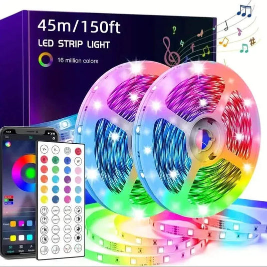 150FT Smart Led RGB LED Lights Music Sync Color Changing Light with App - A-1 Thread Vault