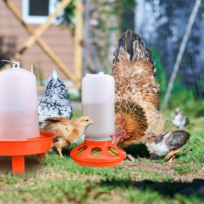 1.5L Chicken Feeder Adjustable Height Waterer Set - A-1 Thread Vault
