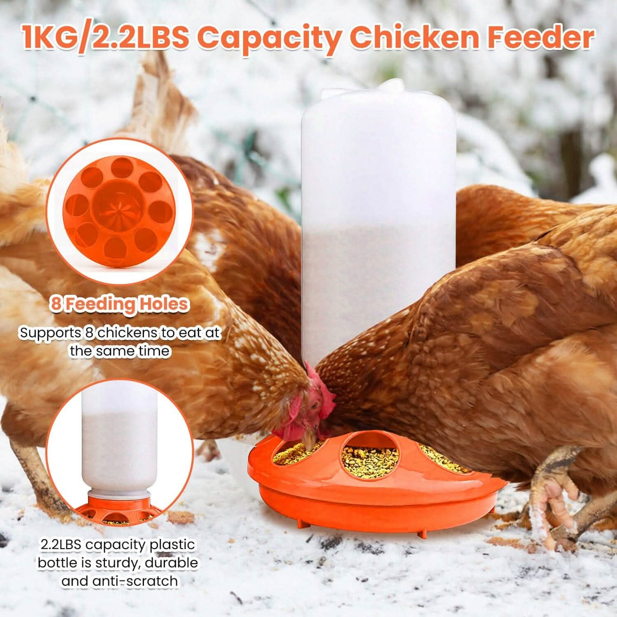 1.5L Chicken Feeder Adjustable Height Waterer Set - A-1 Thread Vault