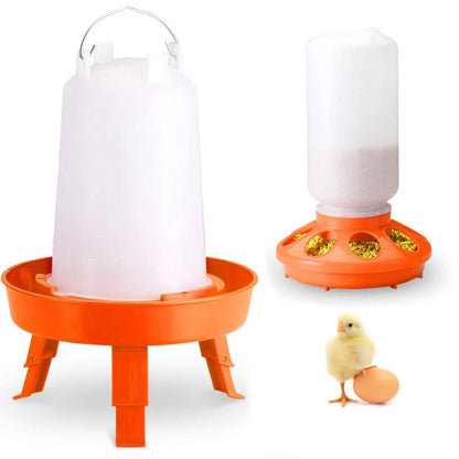 1.5L Chicken Feeder Adjustable Height Waterer Set - A-1 Thread Vault