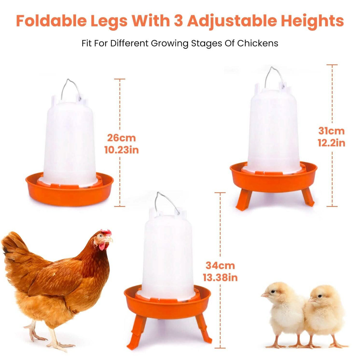1.5L Chicken Feeder Adjustable Height Waterer Set - A-1 Thread Vault