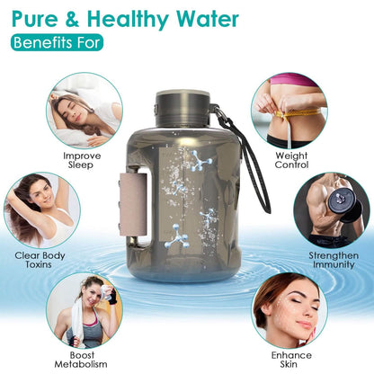 1.5L Large Capacity Portable Rechargeable Hydrogen Water Bottle 6 Min. Quick Electrolysis - A-1 Thread Vault
