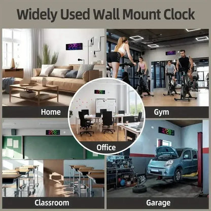16.2" Large Display Digital Coloring Changing Wall Clock with Built-in Night Light - A-1 Thread Vault