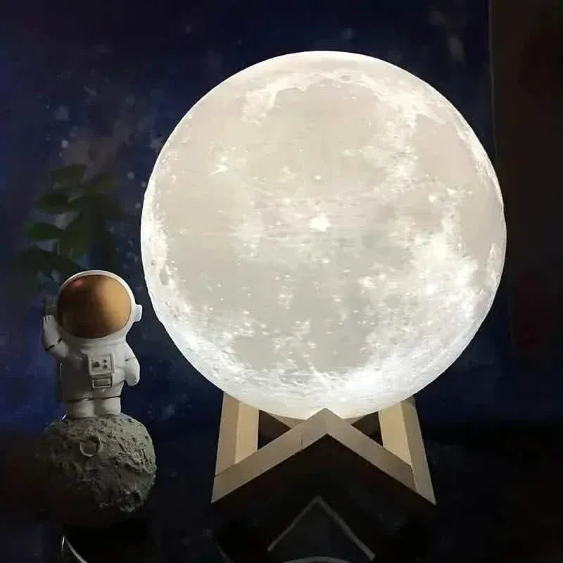 16 Colors Lunar Table Lamp with Remote Control, Creative Small Night Lamp - A-1 Thread Vault