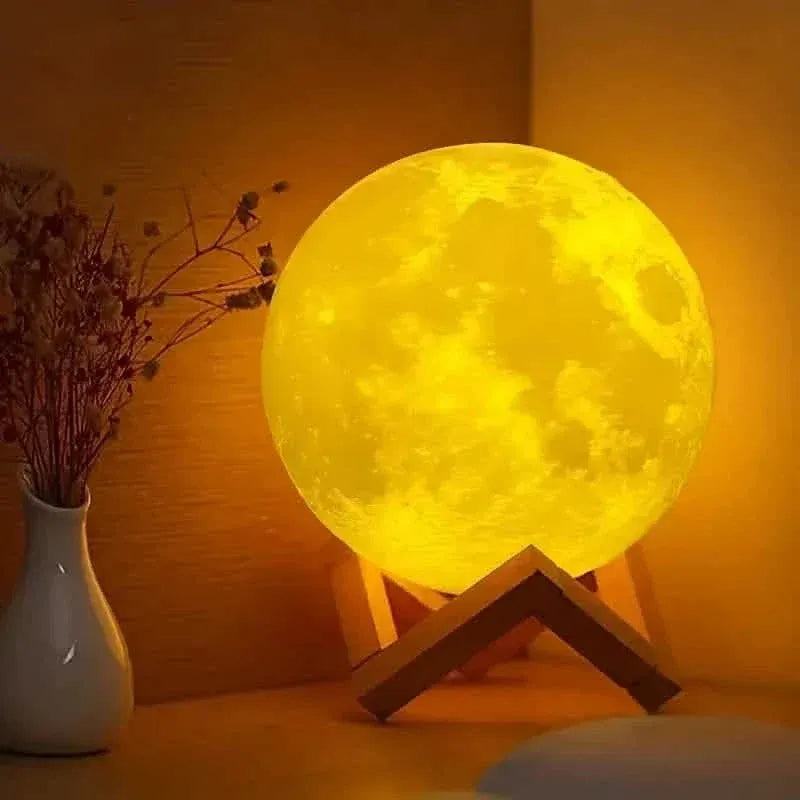 16 Colors Lunar Table Lamp with Remote Control, Creative Small Night Lamp - A-1 Thread Vault