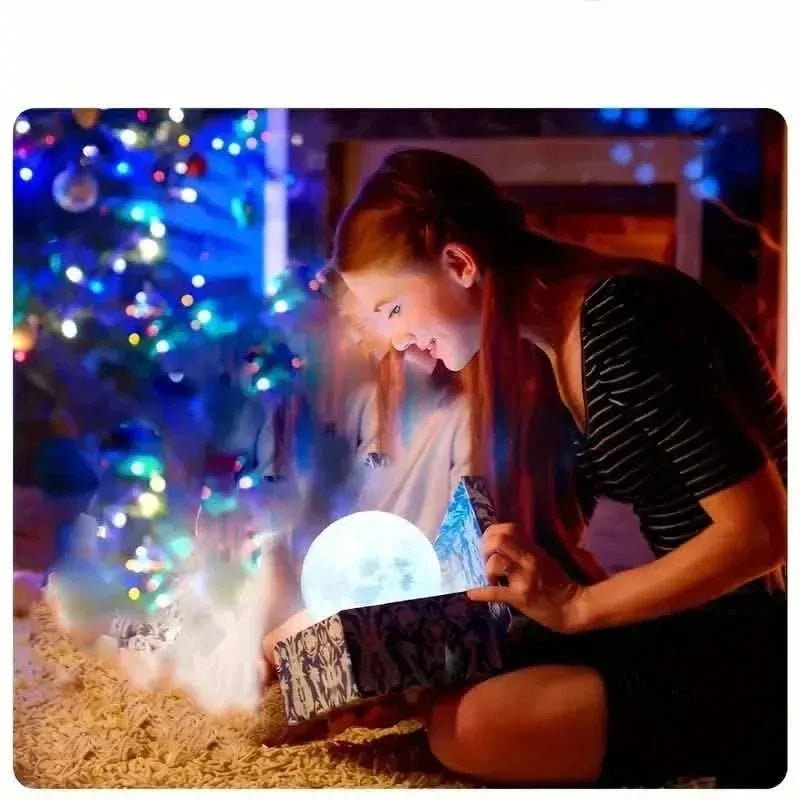 16 Colors Lunar Table Lamp with Remote Control, Creative Small Night Lamp - A-1 Thread Vault