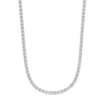 16 CTW Lab Grown Diamond Tennis Necklace – 14kt White Gold, 18’’ - A-1 Thread Vault