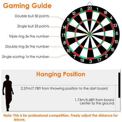 16-Inch Dart Board Game Set - A-1 Thread Vault