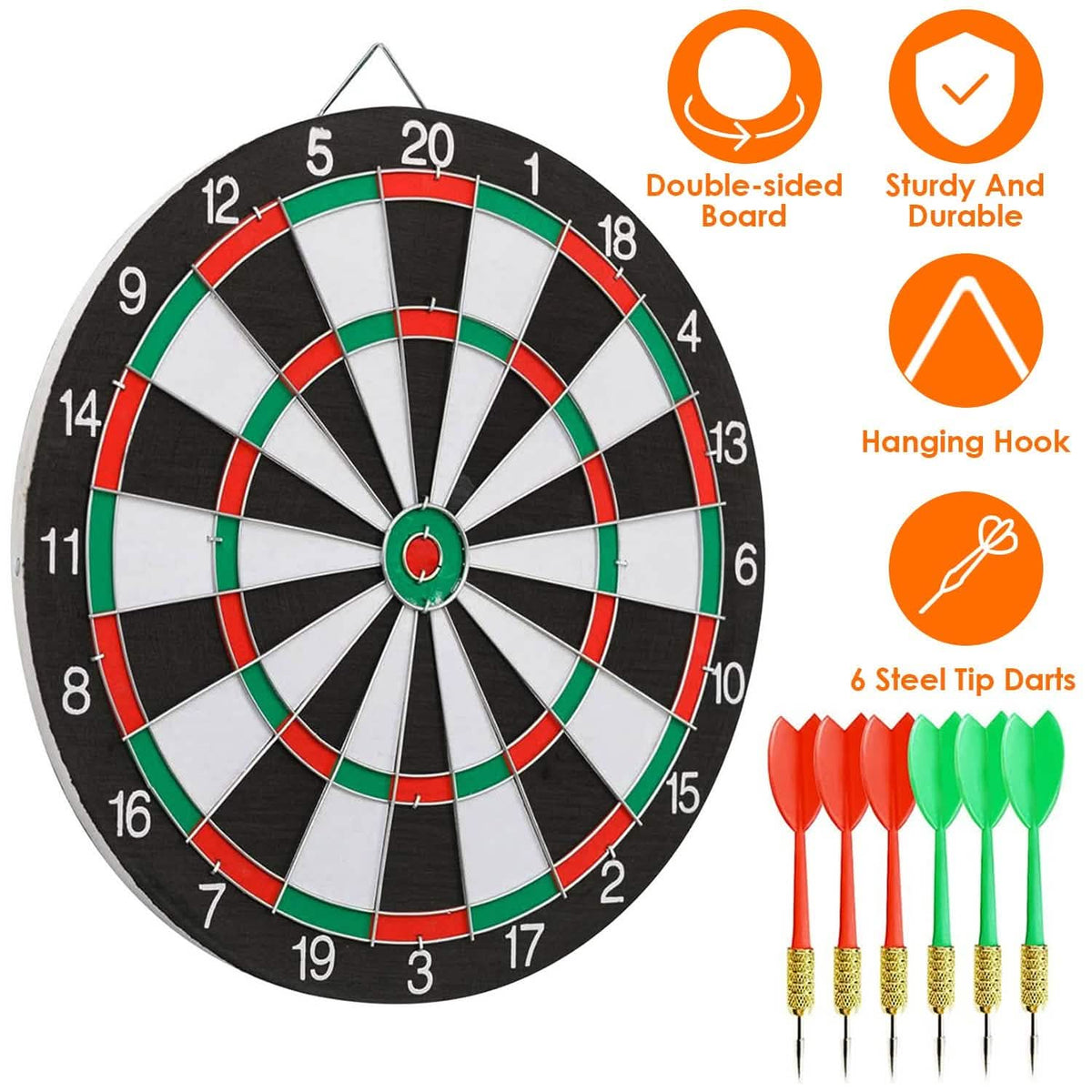 16-Inch Dart Board Game Set - A-1 Thread Vault