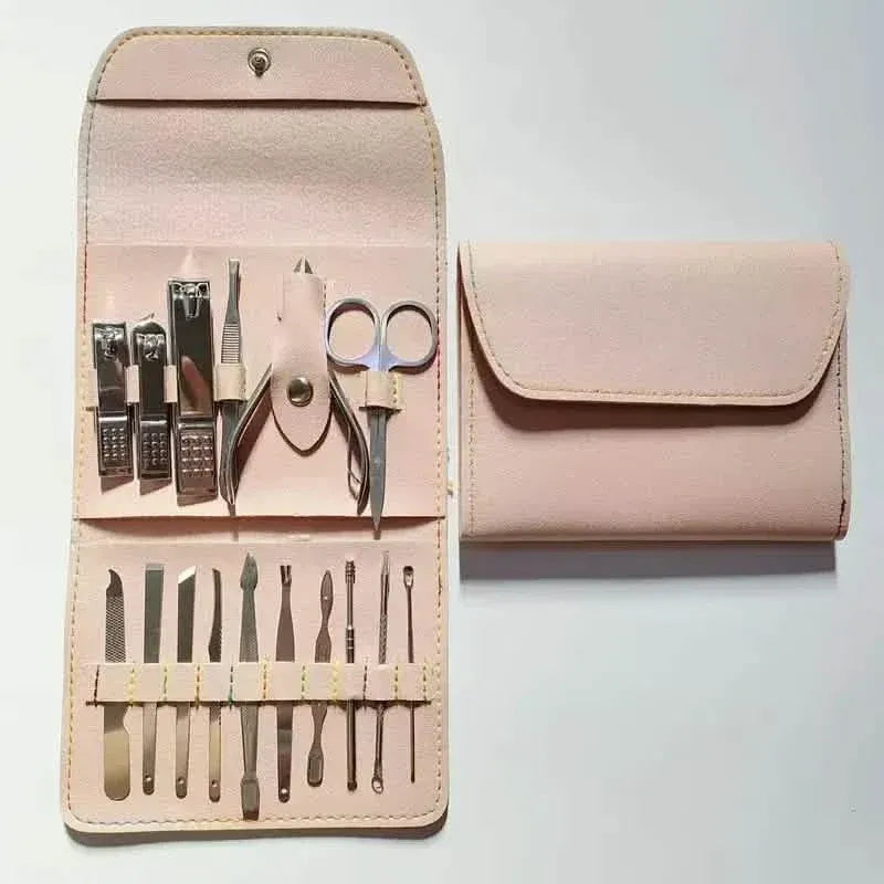 16-Pieces: Nail Clippers Manicure Tool Set with Portable Travel Case - A-1 Thread Vault