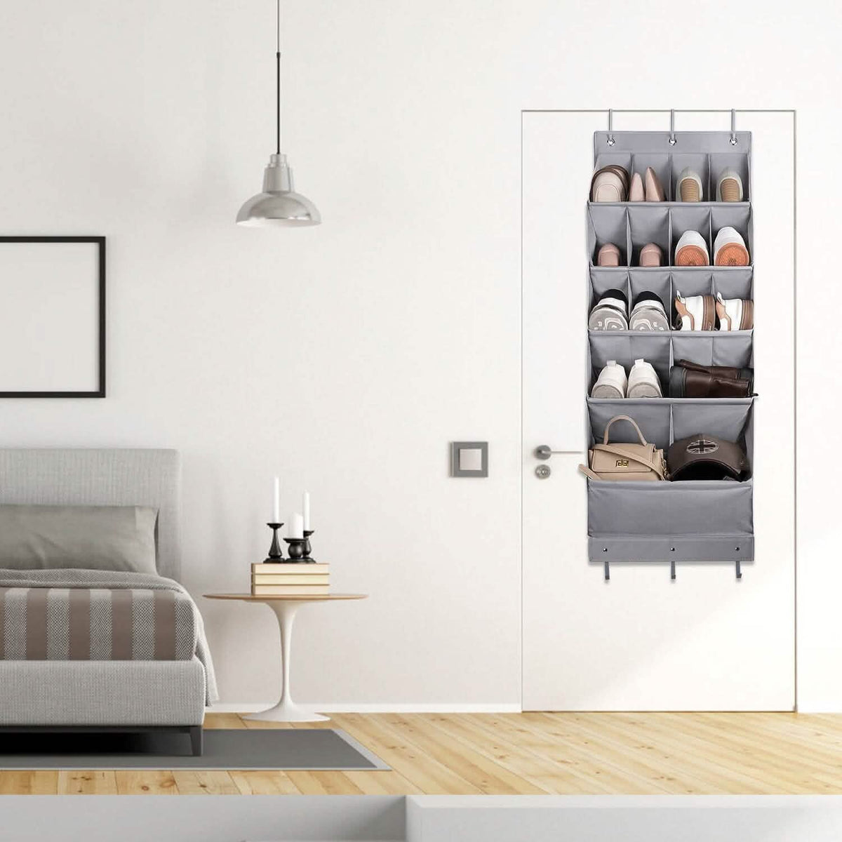 16 Pockets Over The Door Shoe Organizer 5 Tier with 6 Hooks - A-1 Thread Vault