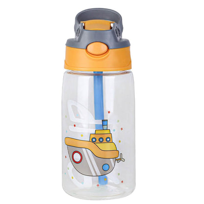 16.2oz Leak-proof Kids Water Bottle with Straw Push Button - A-1 Thread Vault