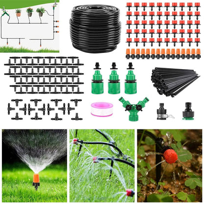 164FT Drip Irrigation Kit Automatic Garden Irrigation System - A-1 Thread Vault