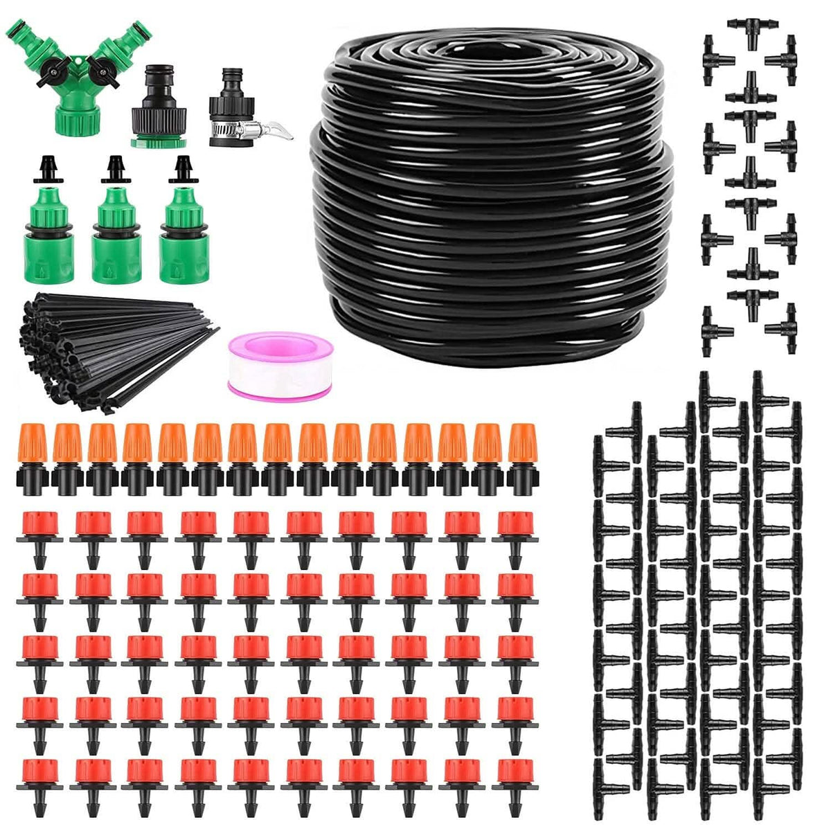 164FT Drip Irrigation Kit Automatic Garden Irrigation System - A-1 Thread Vault