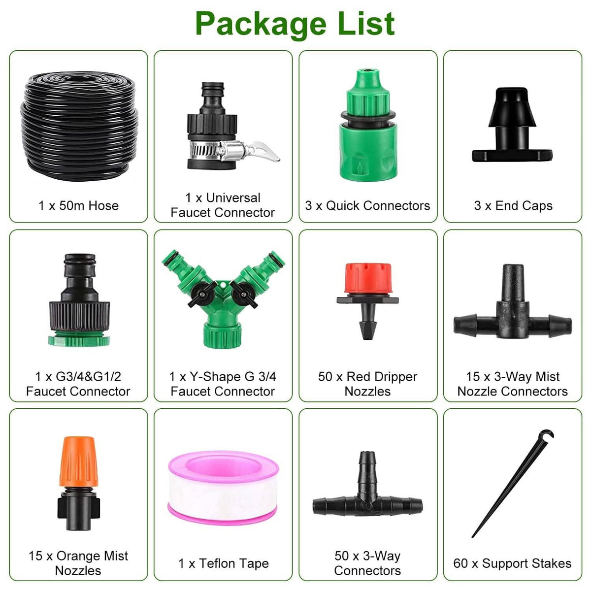 164FT Drip Irrigation Kit Automatic Garden Irrigation System - A-1 Thread Vault