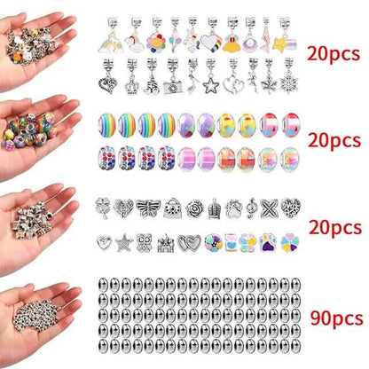 165-Piece: Gorgeous Color Beads DIY Handmade Children's Bracelet Set - A-1 Thread Vault