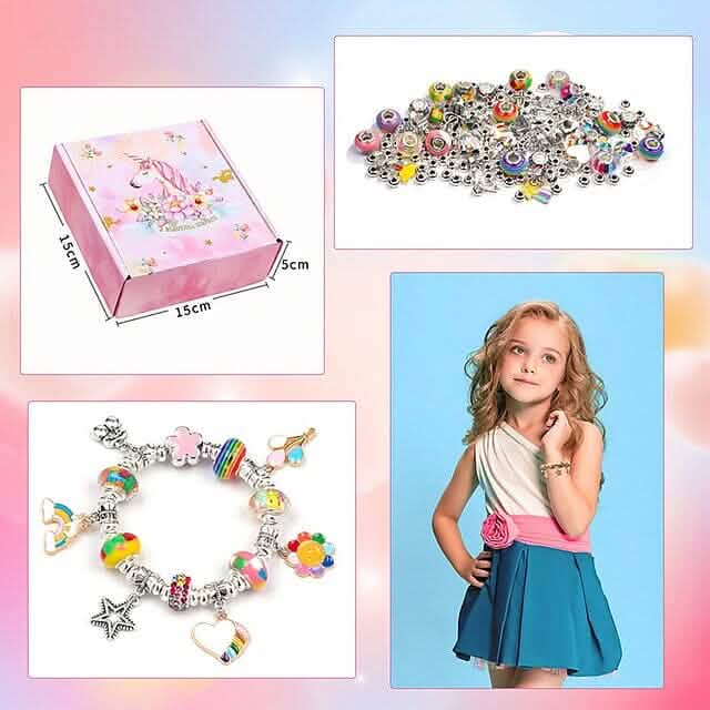 165-Piece: Gorgeous Color Beads DIY Handmade Children's Bracelet Set - A-1 Thread Vault