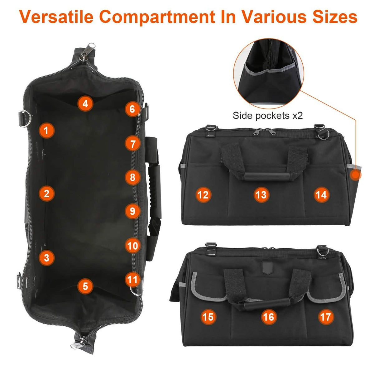 16.7-Inch Tool Storage Multi-Purpose Bag - A-1 Thread Vault