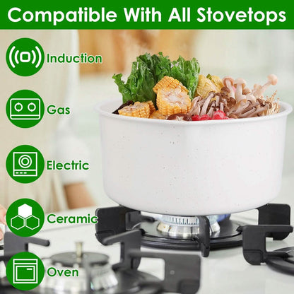 17-Pieces: Nonstick Cookware Set Induction Kitchen Pots and Pans - A-1 Thread Vault