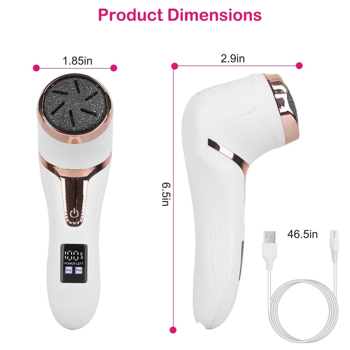 17-Pieces Set: Electric Foot Callus Remover with Vacuum Foot Grinder Rechargeable - A-1 Thread Vault