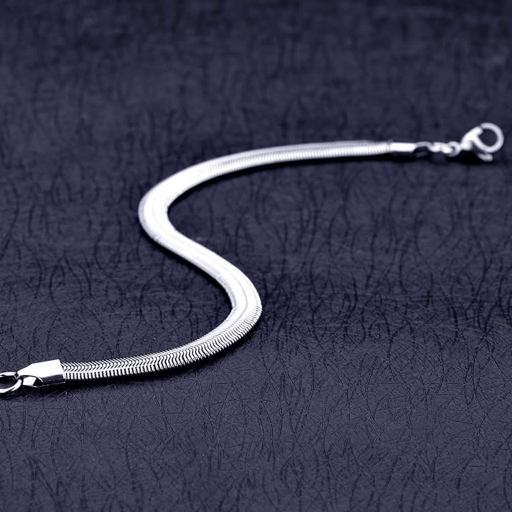 6mm Stainless Steel Snake Chain Bracelet – Unisex - A-1 Thread Vault