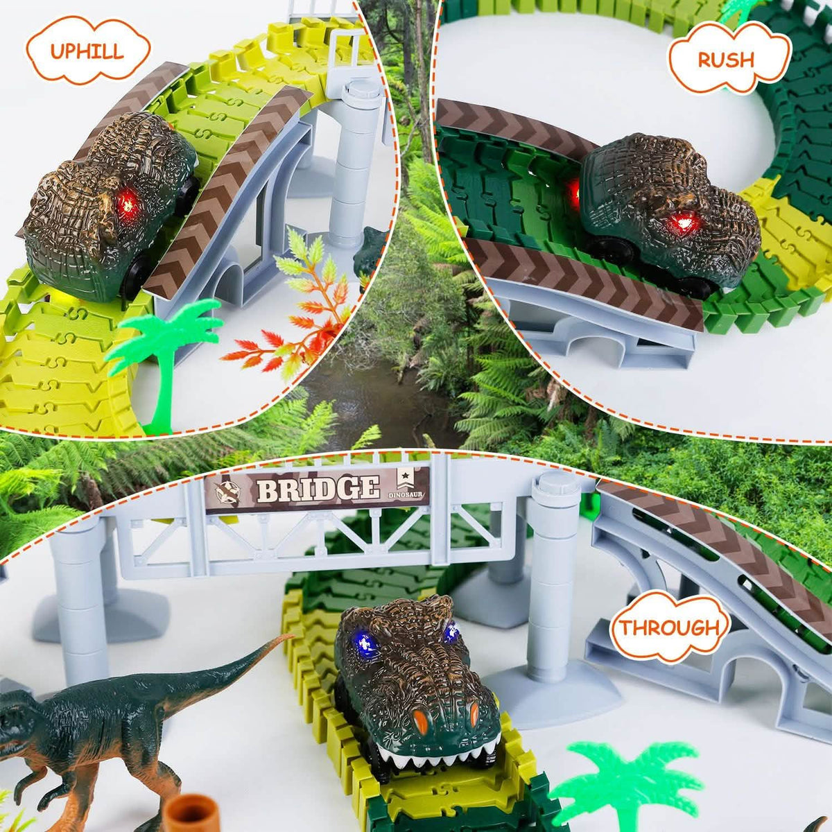 175-Piece: Dinosaur Race Track Set - A-1 Thread Vault