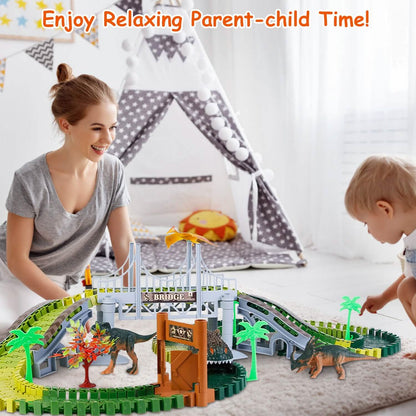 175-Piece: Dinosaur Race Track Set - A-1 Thread Vault