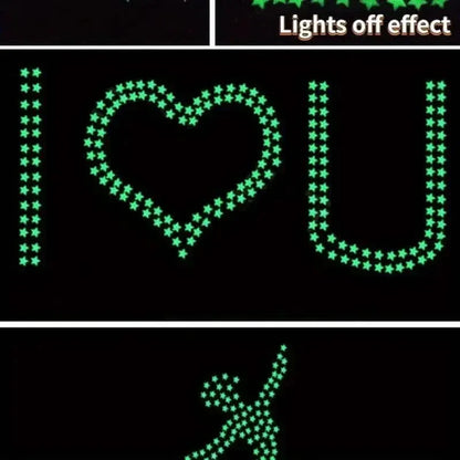 175-Pieces: Reusable Glow-in-the-Dark Star Wall Stickers with Shimmery Finish - A-1 Thread Vault