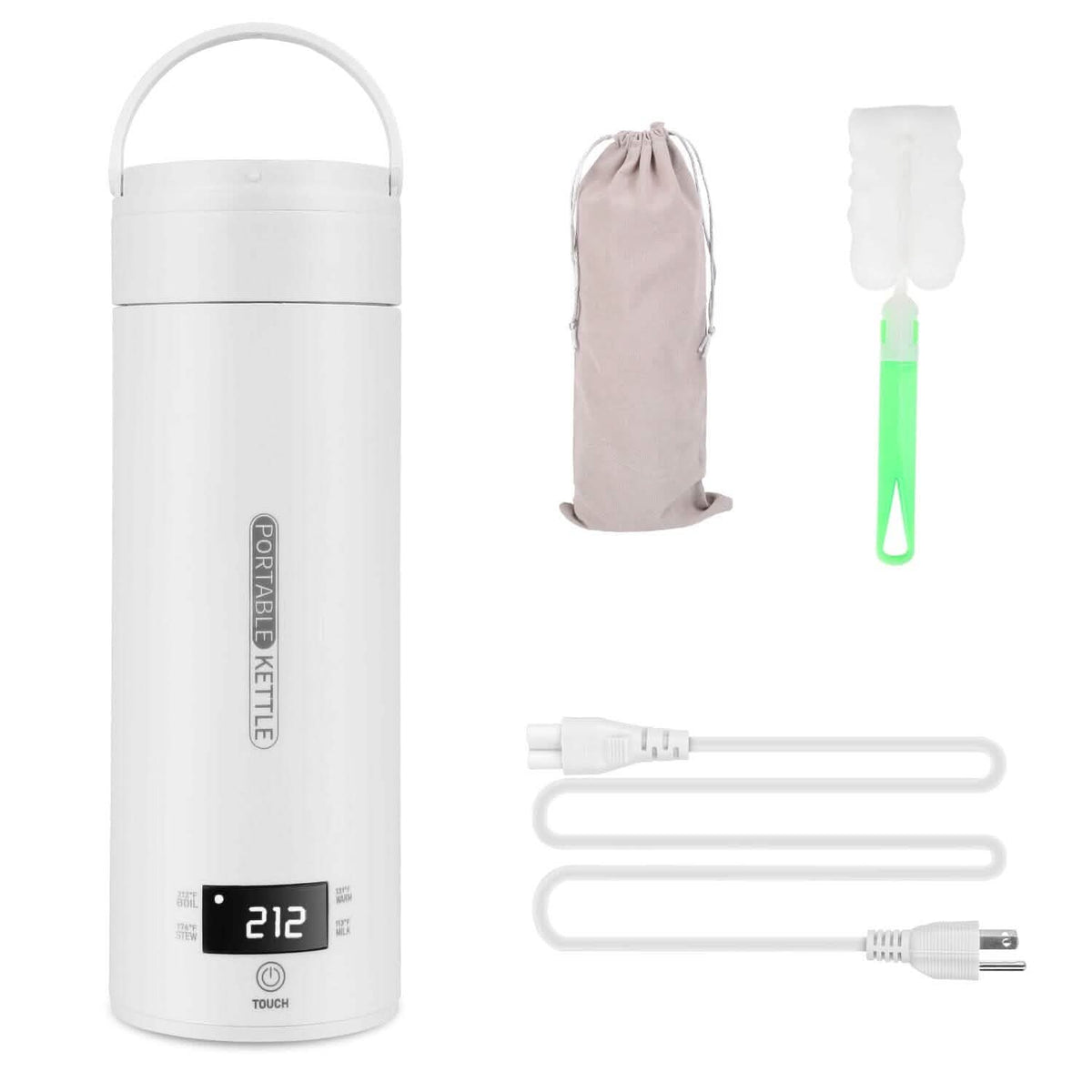 17Oz Stainless Steel Travel Electric Kettle with 4 Temperature Preset Modes - A-1 Thread Vault